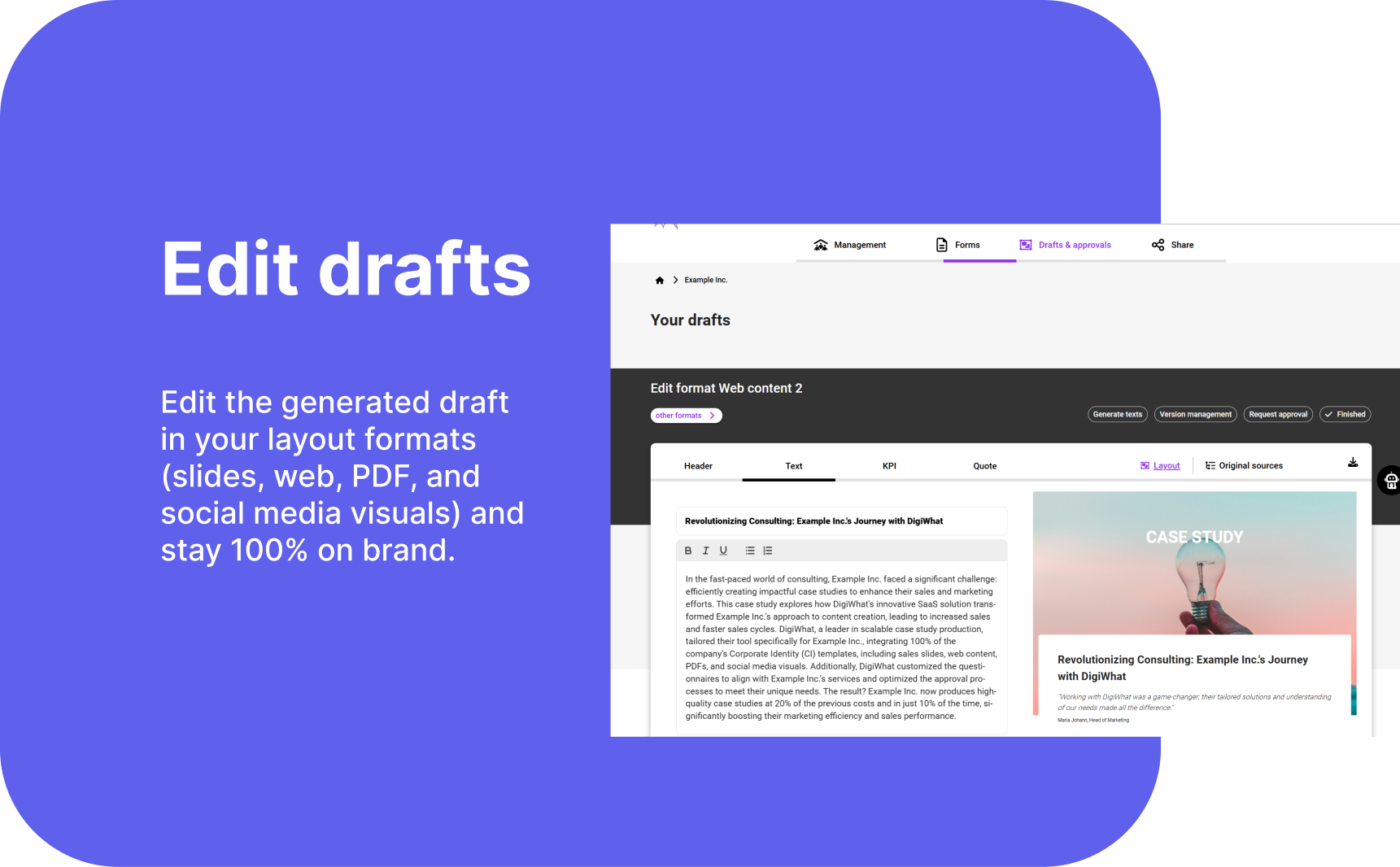 DigiWhat Step 2: Creating Reference and Case Study collaterals